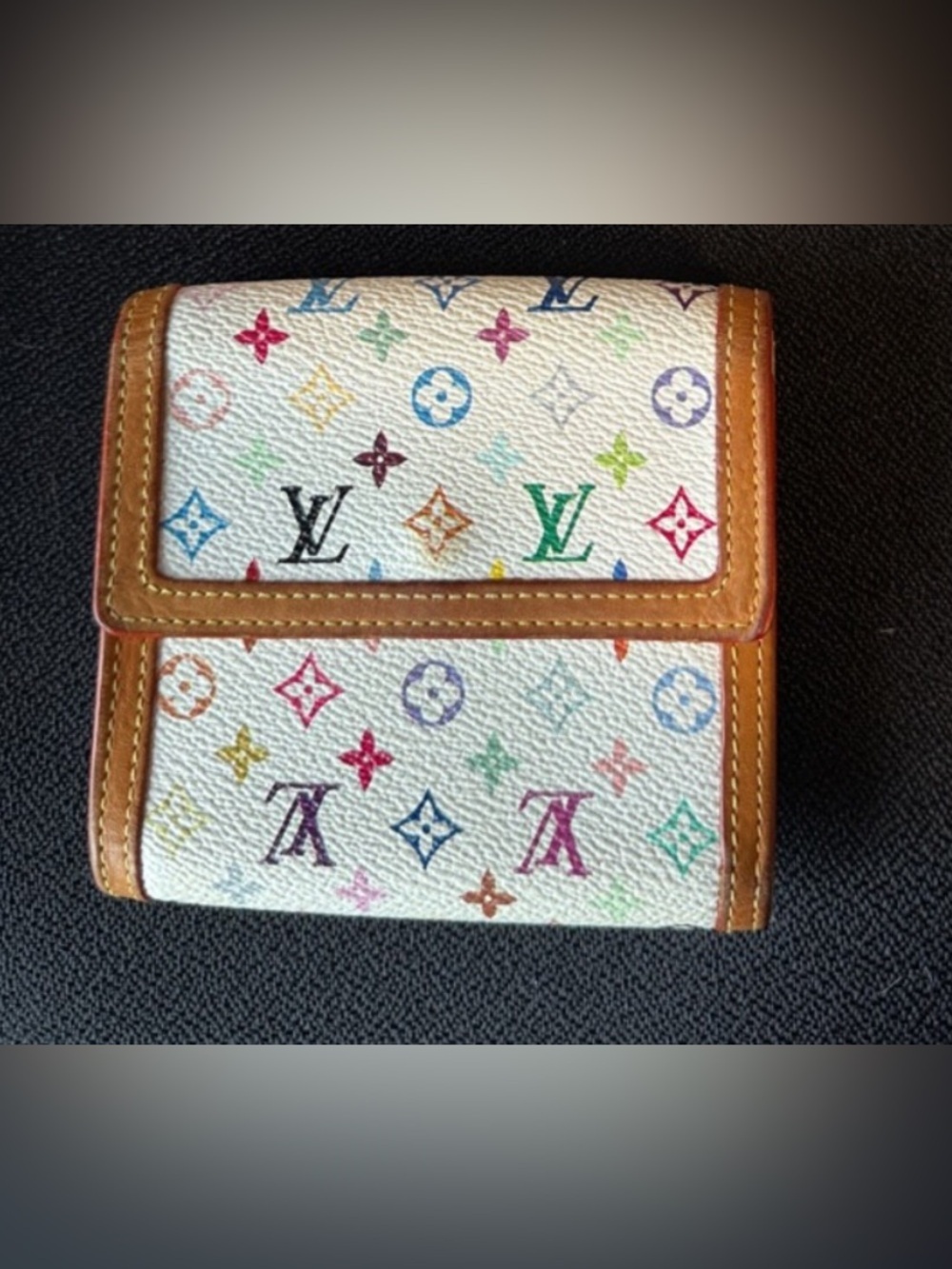 Louis Vuitton multicolor Murakami wallet with COA